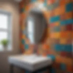Vibrant bathroom tile transformation