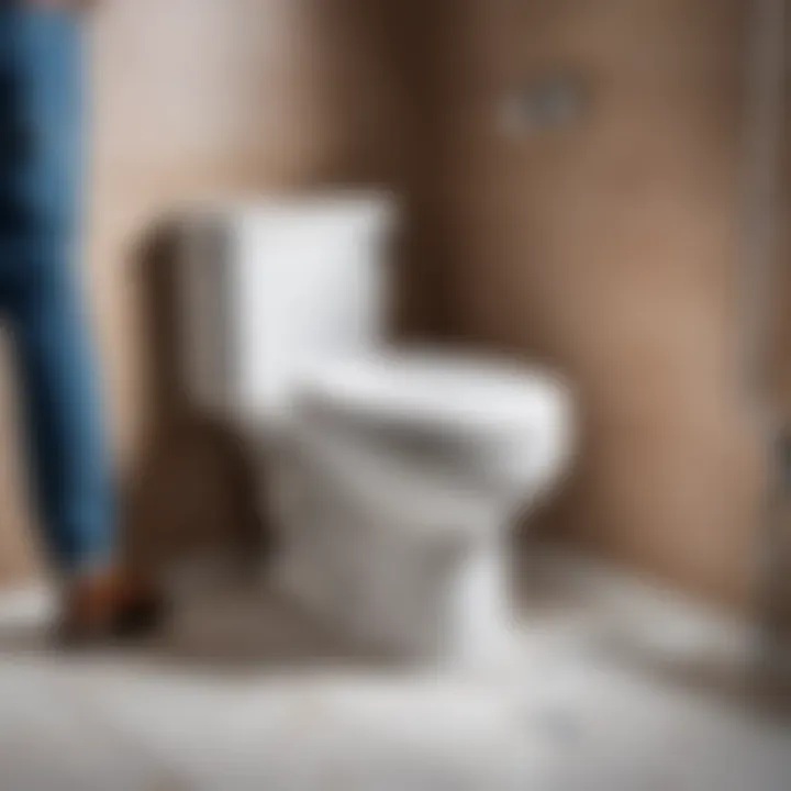 Proper alignment of toilet on tiles