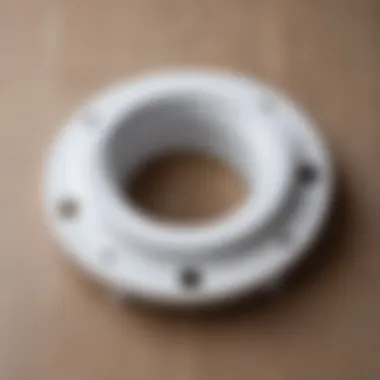 Detailed view of toilet flange