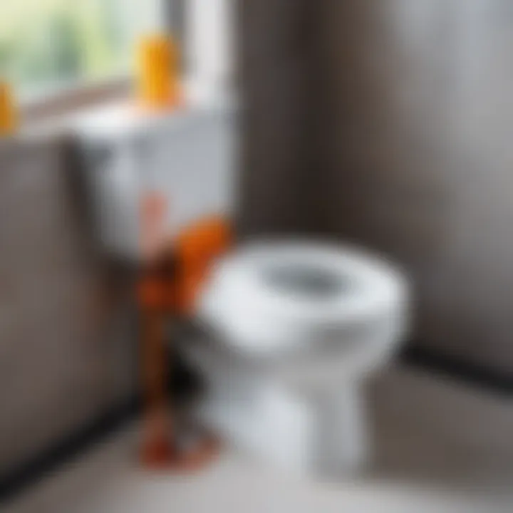 Diagram illustrating toilet float operation