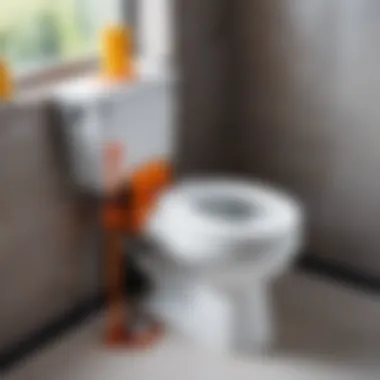 Operation of Toilet Float Mechanism Diagram illustrating toilet float operation