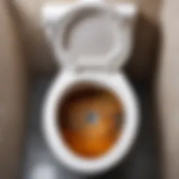 Clogged toilet bowl