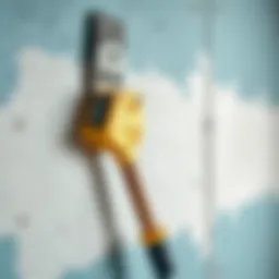 Tools for paint removal from a concrete wall
