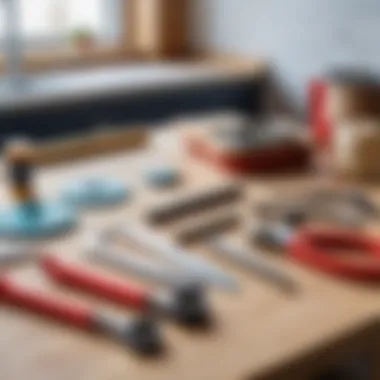 Essential Tools for Seal Replacement Tools necessary for seal replacement on a countertop