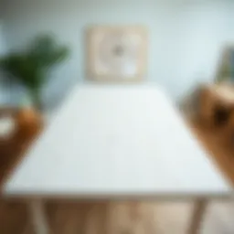 Cleaned wooden table ready for painting