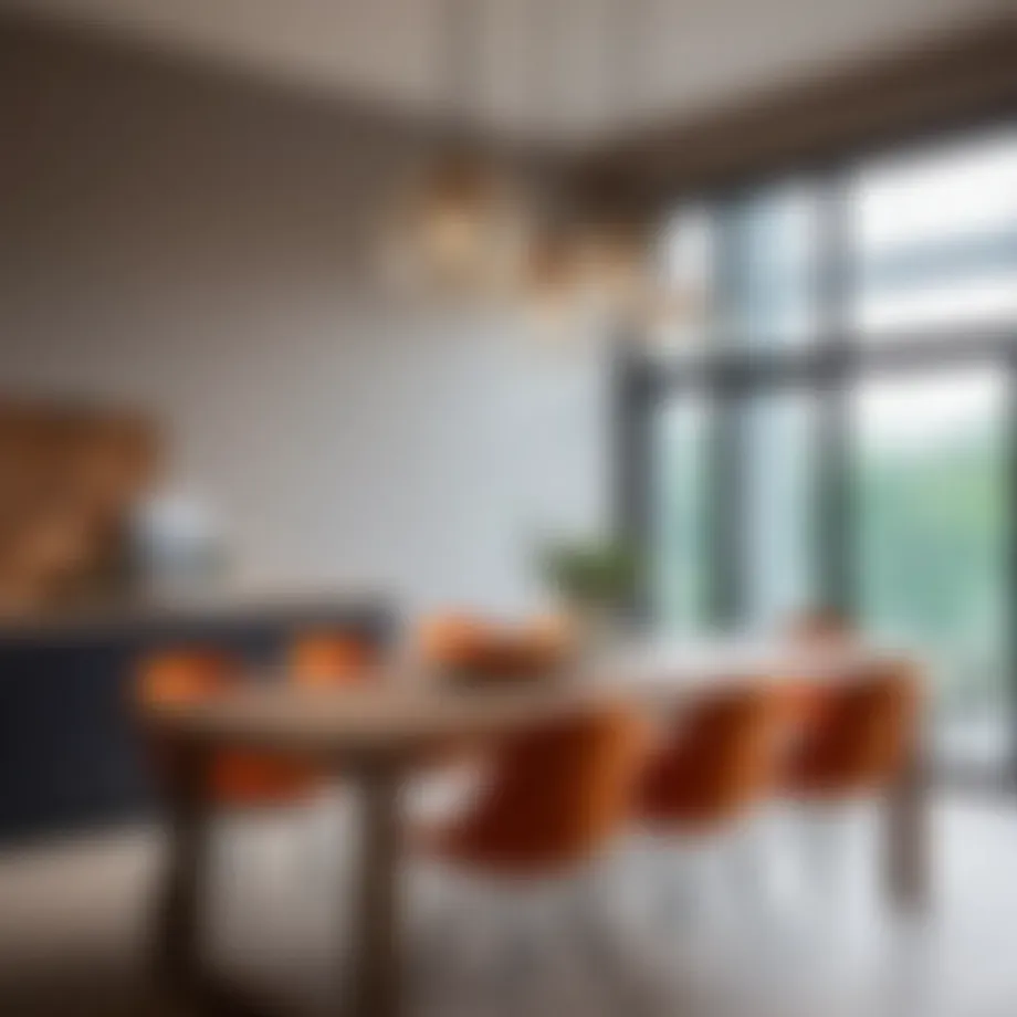 Modern pendant lights in a stylish living space