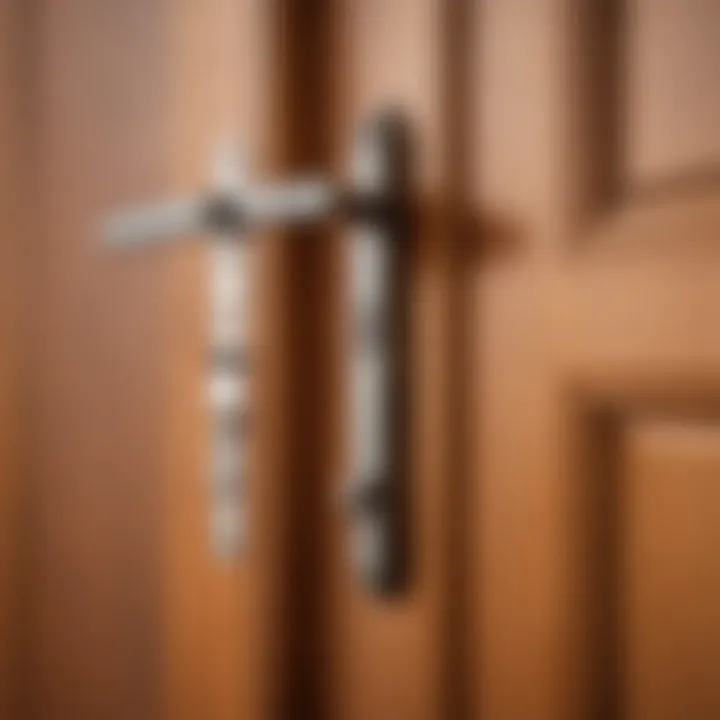 Diagram showing different types of door locks