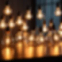 Different types of light bulbs showcasing flickering effects