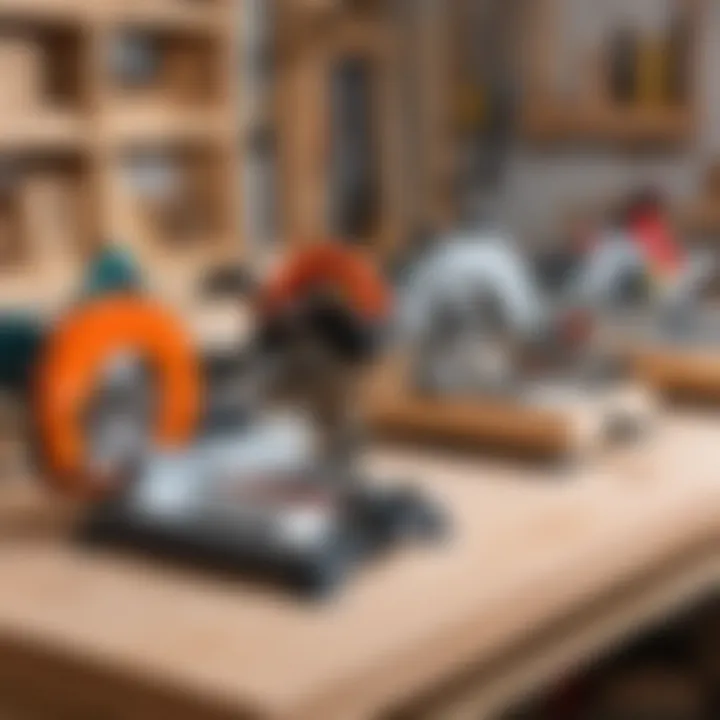 Different types of woodworking saws displayed