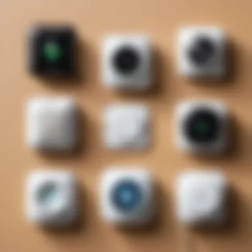 Illustration of different types of motion sensors