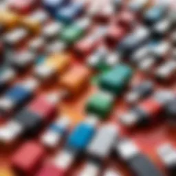 Selection of paint options for USB customization