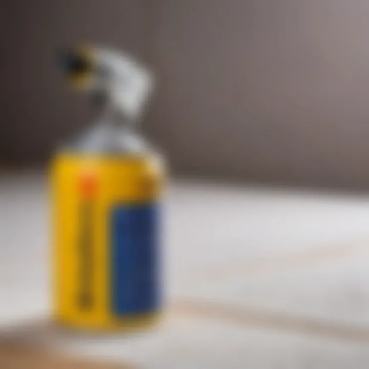 Can of polyurethane foam with nozzle