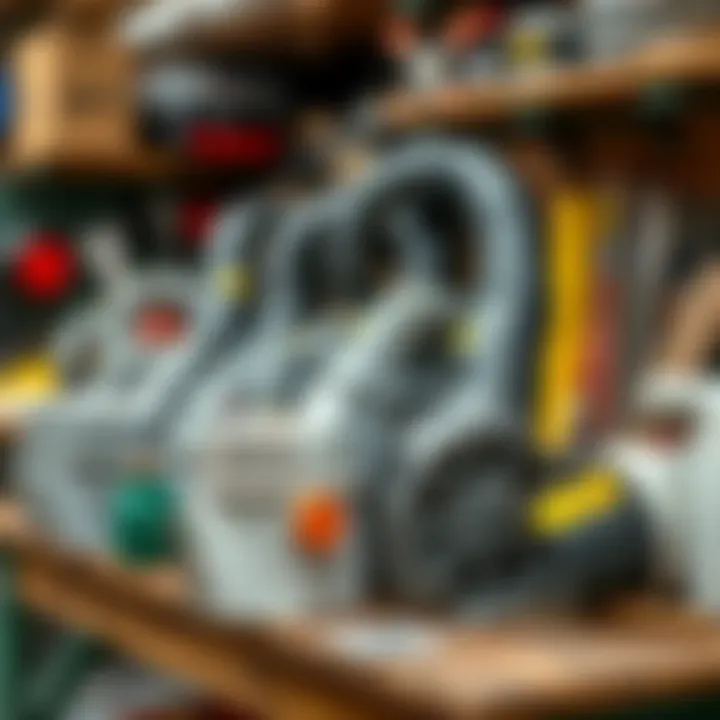 Assorted Extractors on a Workbench Different types of extractors displayed on a workbench