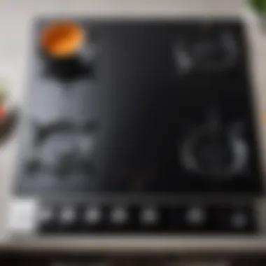 Safety features demonstrated on a contemporary cooktop