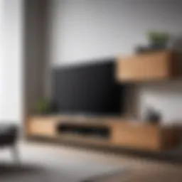 Contemporary wall-mounted TV cabinet with elegant design