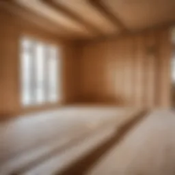 Warm floor installation in a wooden house