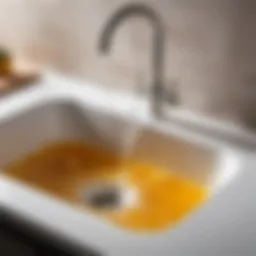 Clogged sink with water accumulation