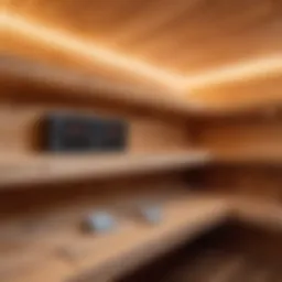 Detailed view of specialized wiring for sauna use