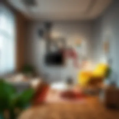 Diagram illustrating wiring layout in an apartment