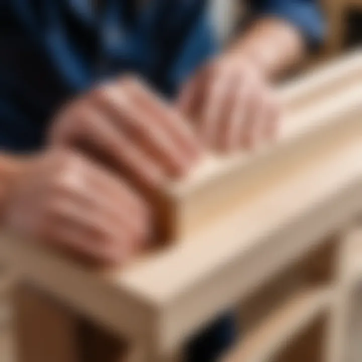 Demonstration of wood joinery techniques