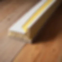 Illustration of a wooden floor insulation using foam from below