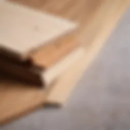 Selection of wooden materials for stool construction