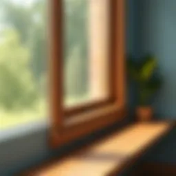 Wooden window sill design inspiration